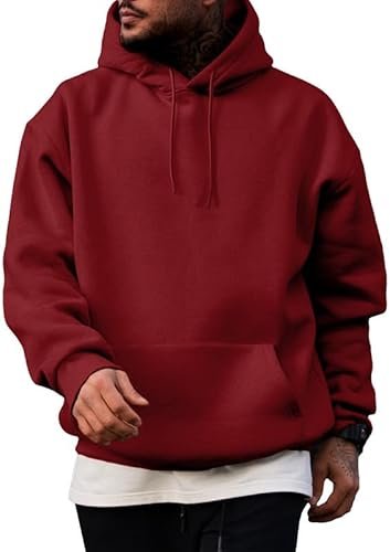 Men's Casual Cotton Hooded Collar Drawstring Hoodies - Image 2