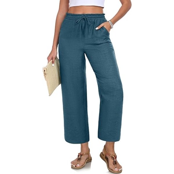 Women Casual Pants Loose High Waist