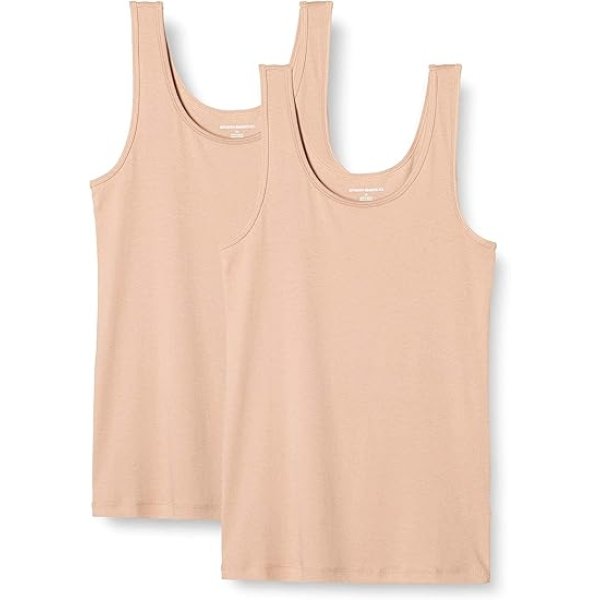 Amazon Essentials Women's Slim-Fit Tank Top, Pack of 2