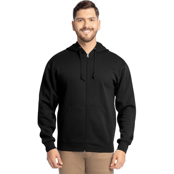 Fruit of the Loom Eversoft Fleece Full Zip Hoodie Sweatshirt