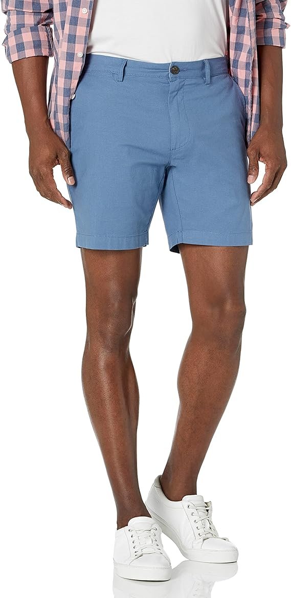 Amazon Essentials Men's Slim-Fit 7" Lightweight Comfort Stretch Oxford Short