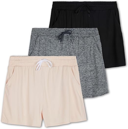 Real Essentials 3 Pack: Womens Ultra-Soft Athletic Shorts - Image 4
