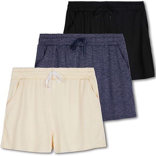 Real Essentials 3 Pack: Womens Ultra-Soft Athletic Shorts - Image 3