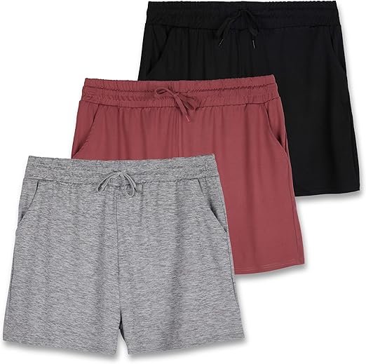 Real Essentials 3 Pack: Womens Ultra-Soft Athletic Shorts - Image 5
