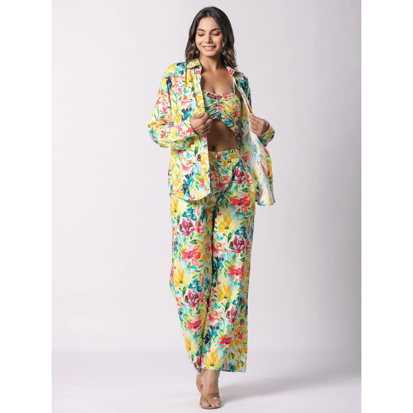 Multi Botanic Printed Modal Co-ord Set For Women
