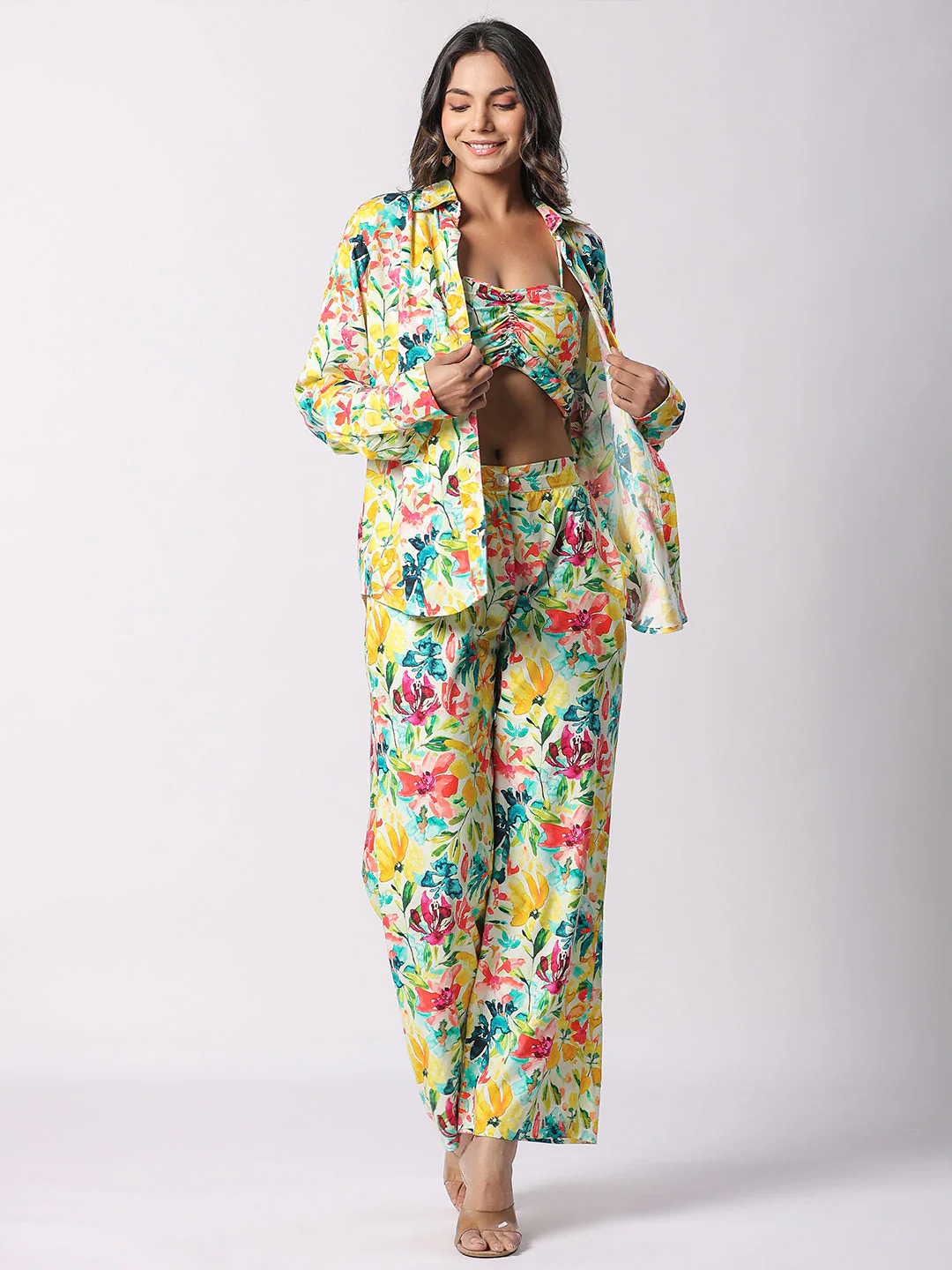 Multi Botanic Printed Modal Co-ord Set For Women