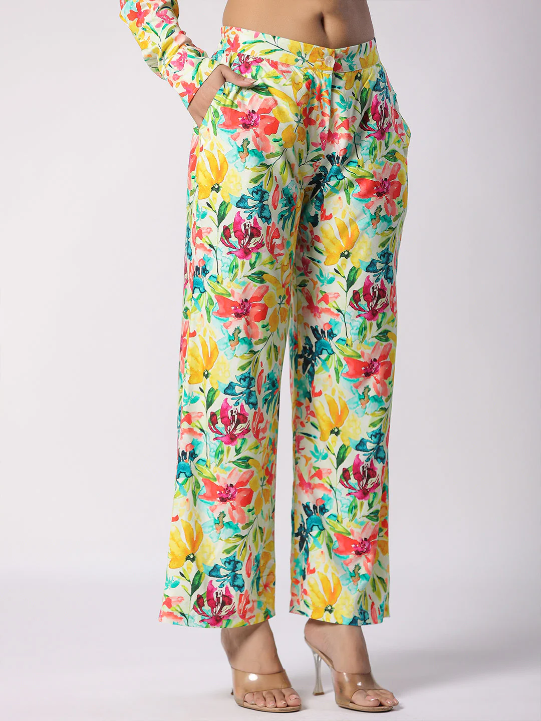 Multi Botanic Printed Modal Co-ord Set For Women - Image 4