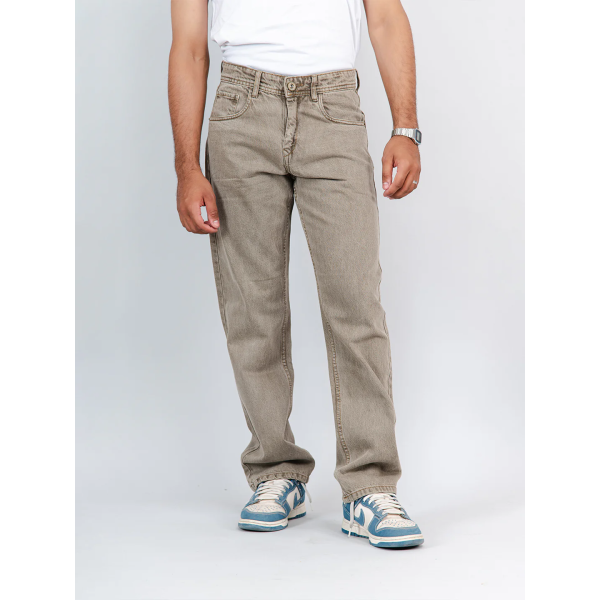 Camel Brown Straight Fit Mens Jeans