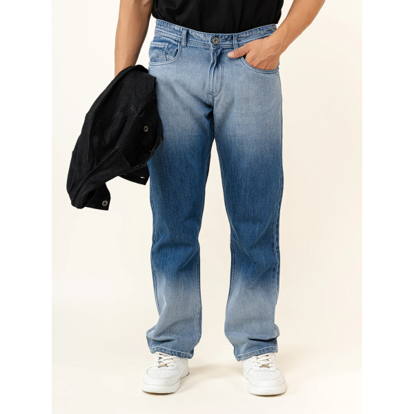 Dark Blue Straight Fit Denim Jeans