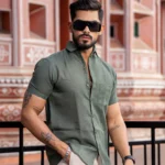 HALF SLEEVES LINEN SHIRT