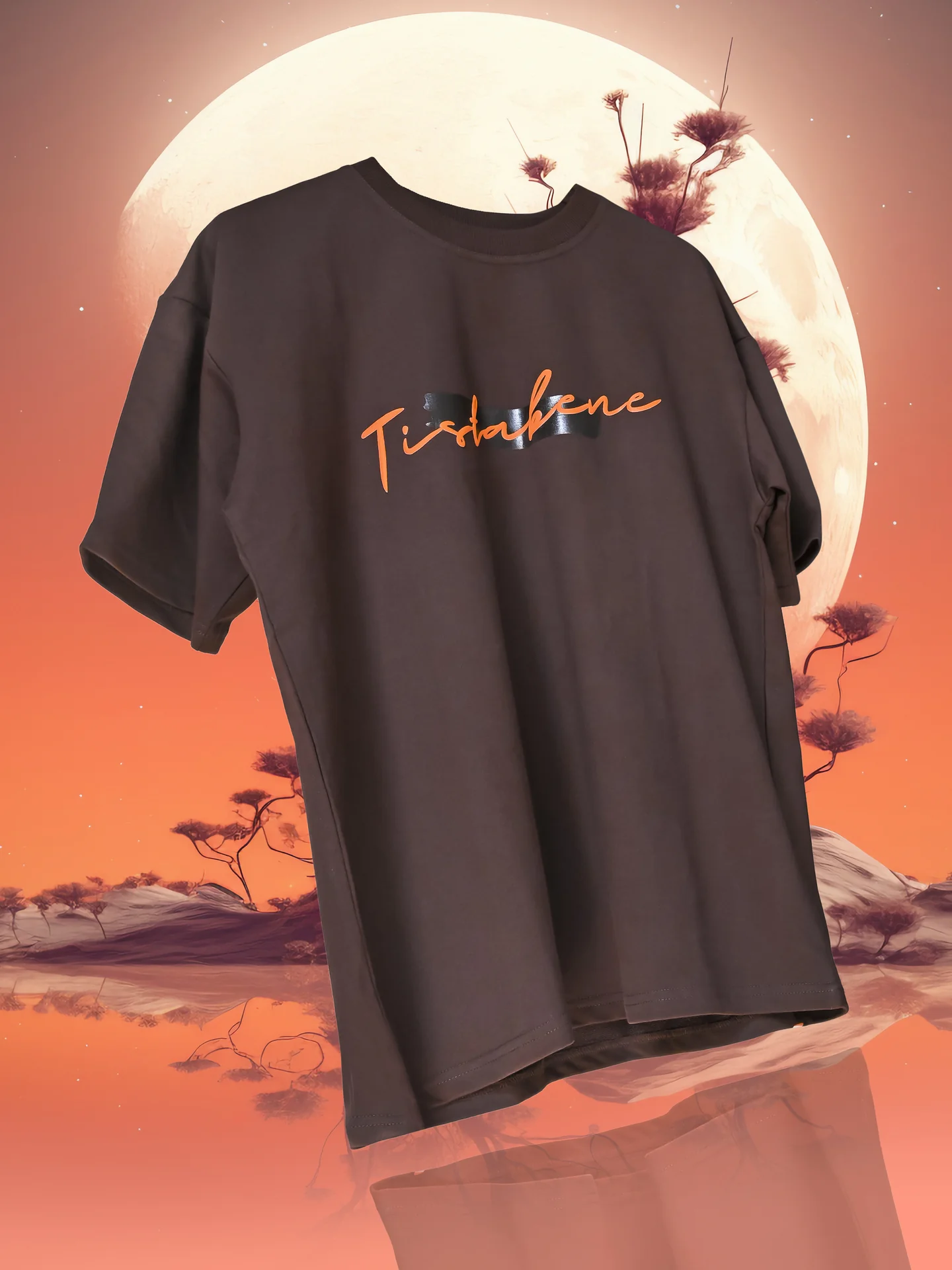 Brown Growing Day By Day Printed Half Sleeves Oversized T-shirt - Image 3