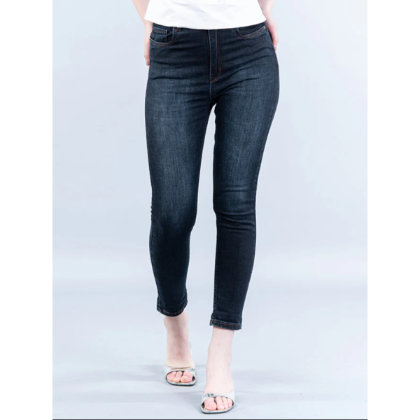 Classic Dark Blue Skinny Fit Jeans For Women