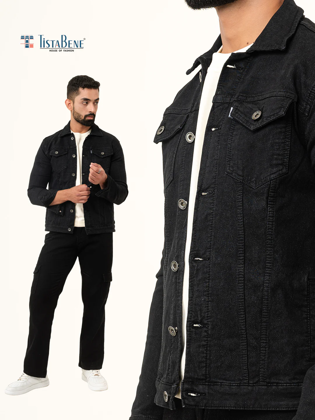 Blue Two Pockets Denim Jacket - Image 5